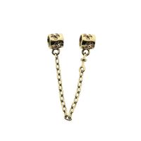 Pandora charm; Gold; Hawthorn Flower Safety Chain