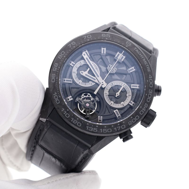 Image 19 of TAG Heuer Carrera Carbon Heuer 02T 'Phantom' Tourbillon CAR5A8P.FC6415; Automatic men's watch