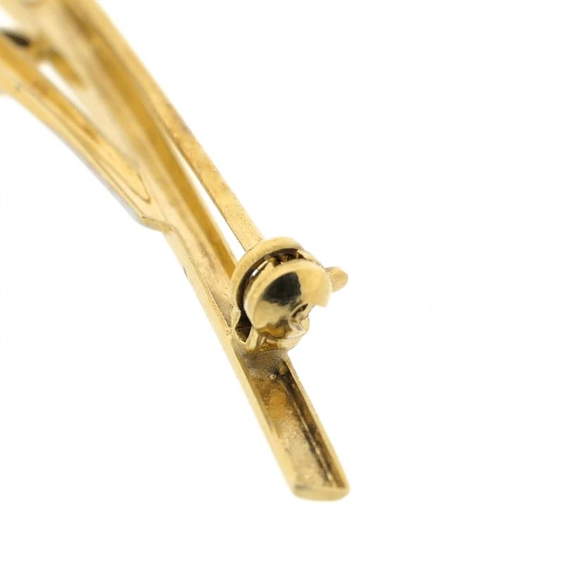 Image 6 of Two-tone gold dynamic brooch with zirconia