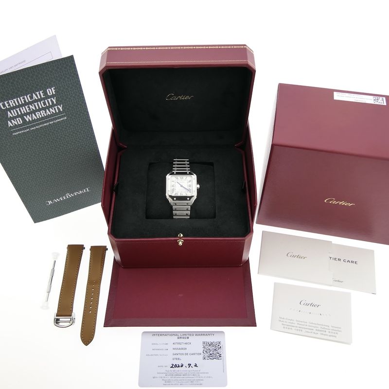 Image 15 of Cartier Santos 'Medium' 4075 WSSA0029; Automatic unisex watch