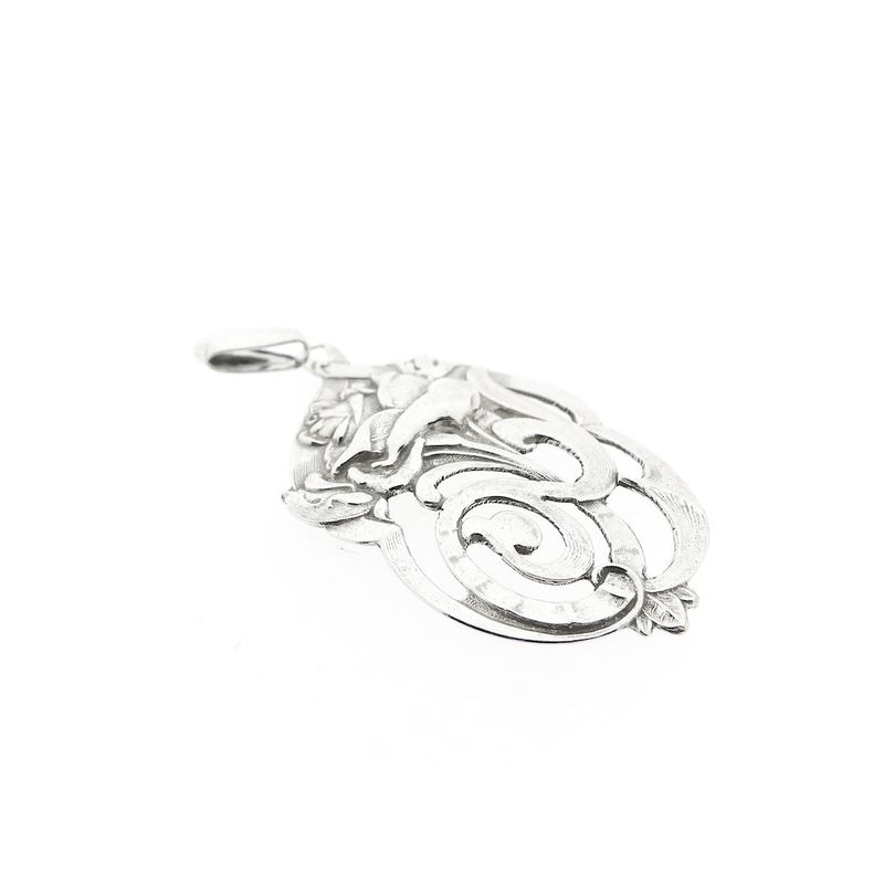 Image 3 of Antique silver pendant | Art Nouveau