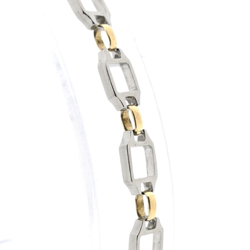 Image 4 of 18K Cartier Santos gold/steel link bracelet | 19 cm (+ extra links)