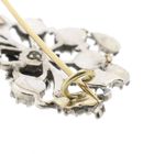 Image 5 of Silver brooch set with rose-cut diamonds