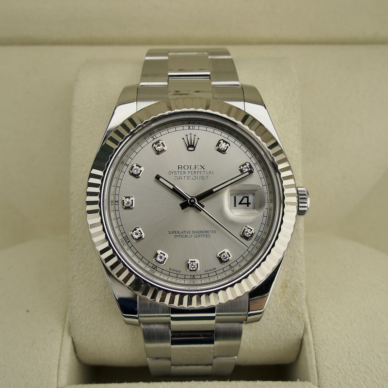 Image 18 of Rolex Datejust II 41mm 'Diamond Dial' 116334; Automatic men's watch