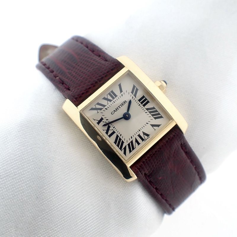 Image 8 of Cartier Tank Française; 18k gold ladies' watch