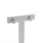 Image 3 of Silver stud earrings | Milanese design