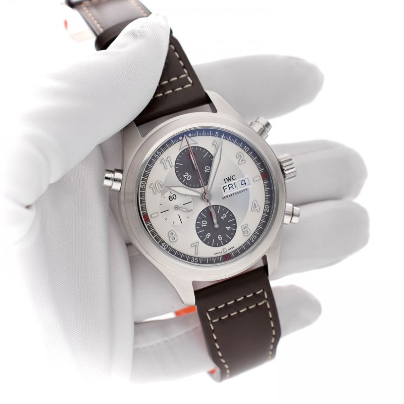 Image 10 of IWC Pilot's Watch Double Chronograph IW371806; Automatic Watch