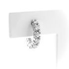 Image 3 of White gold semi-circular stud earrings with diamonds; 0.48 ct.