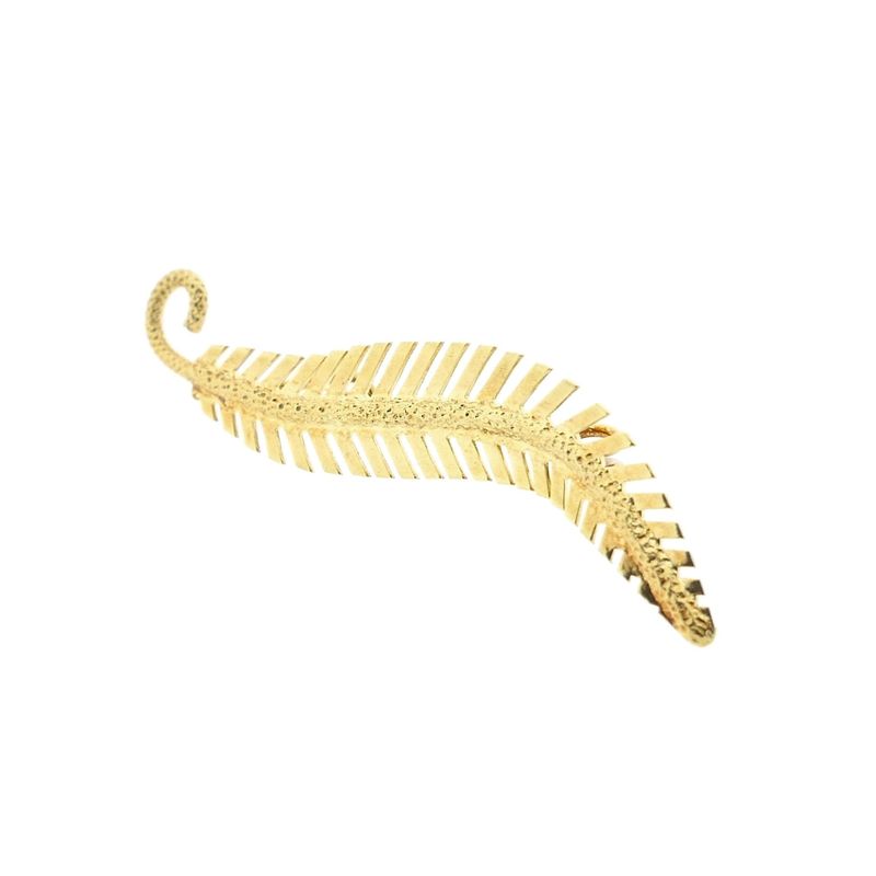 Image 7 of Vintage gold feather brooch