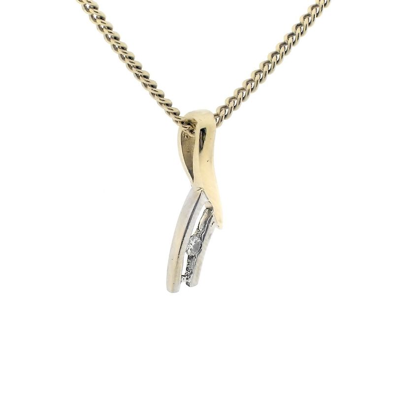 Image 4 of Two-tone fantasy pendant with diamond | 0.03 ct.