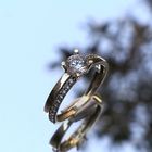 Image 2 of Gold solitaire ring with zirconia