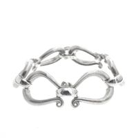 Sturdy silver fantasy link bracelet | 21 cm
