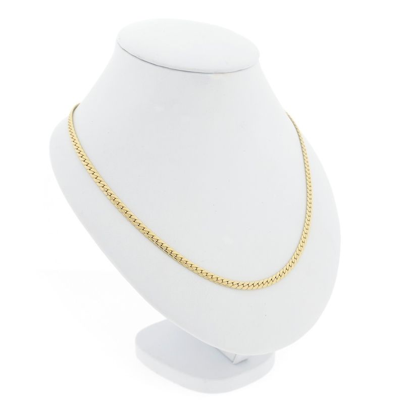 Image 2 of Gold flat gourmet link chain