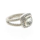 Image 9 of Silver ring set with prasiolite and diamond | 0.10 ct. | David Yurman