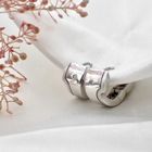 Image 2 of White gold earrings with diamond | Ø 14.0 mm