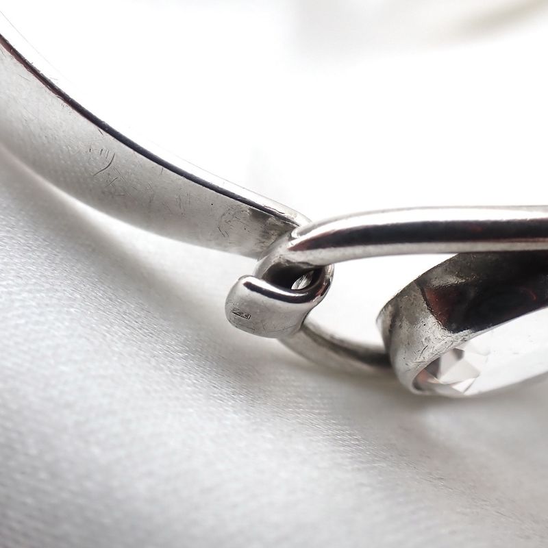 Image 8 of Silver vintage bracelet with crystal; N.E. From | Ø 56.5 mm
