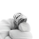 Image 7 of Wide silver spaghetti ring