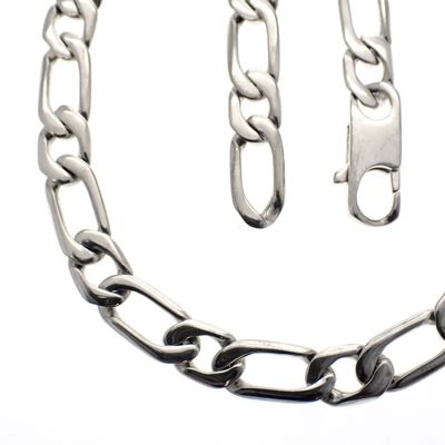 Silver wide gourmet link necklace | 51 cm Image 1 of Silver wide gourmet link necklace | 51 cm