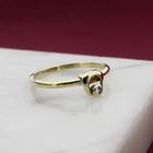 Image 2 of Gold ring with diamond; 0.05 ct.