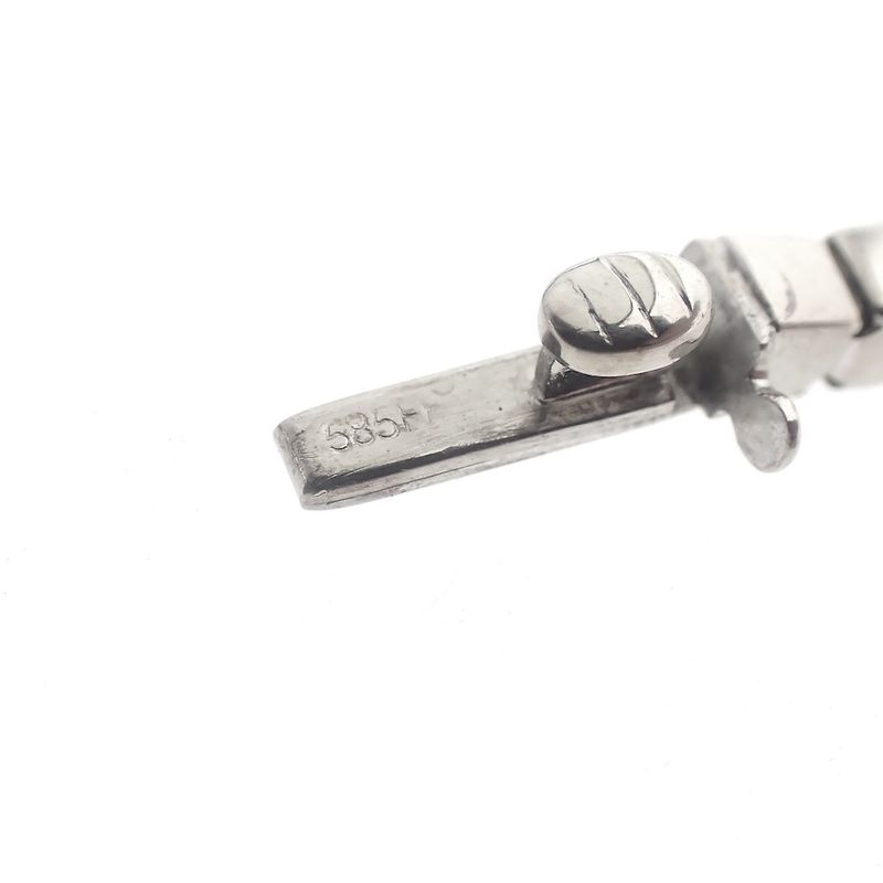 Image 9 of White gold necklace with pearl and diamond 0.05 ct.