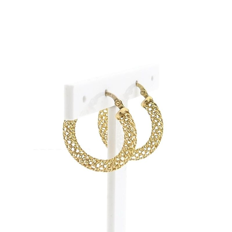 Image 1 of Gold earrings; Ø 23.5 mm