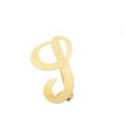 Image 5 of Gold letter brooch; letter I