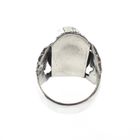 Image 5 of Silver floral fantasy ring with glass