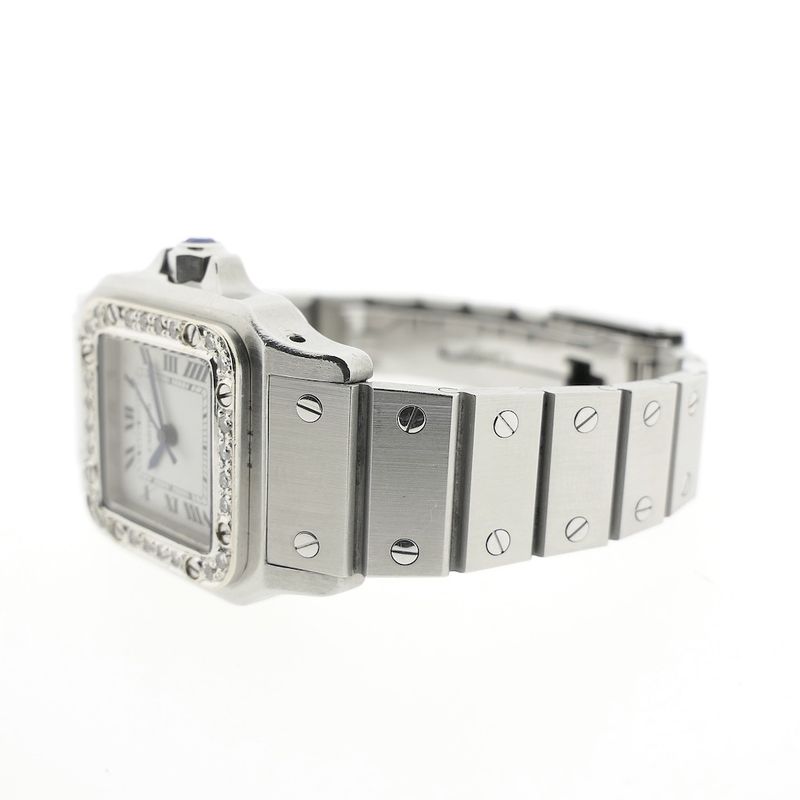Image 8 of Cartier Santos Galbee; Automatic ladies watch with diamonds