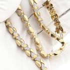 Image 8 of Solid gold necklace with diamonds; Approx. 7.68 ct.