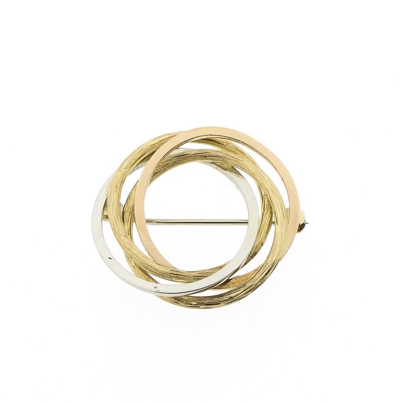 Image 1 of Tricolor gold fantasy brooch