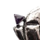 Image 2 of Large silver artistic brooch with amethyst | With gold plate