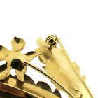Image 7 of Gold Art Nouveau brooch with garnet.