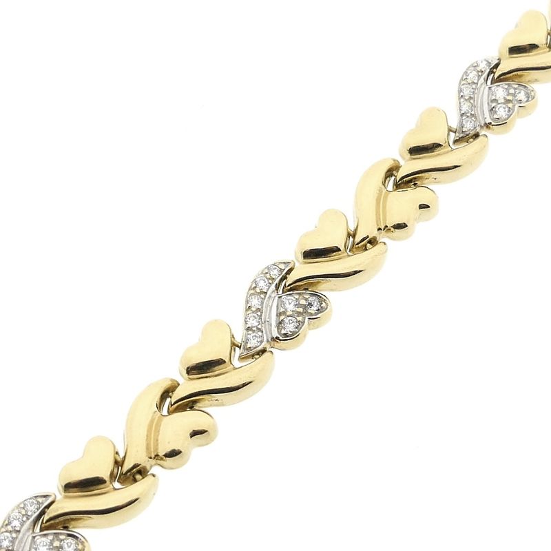Image 8 of Gold fantasy link bracelet with zirconia