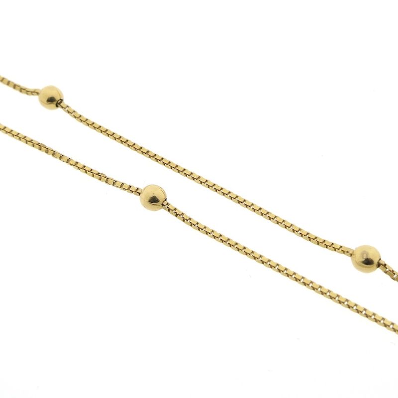 Image 4 of 18K Gold Venetian Link Bead Chain | 42.5 cm