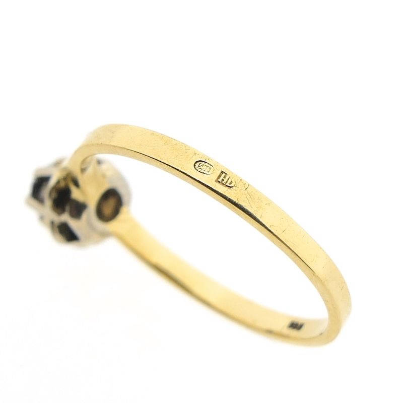 Image 5 of Gold solitaire ring with diamond 0.17 ct.