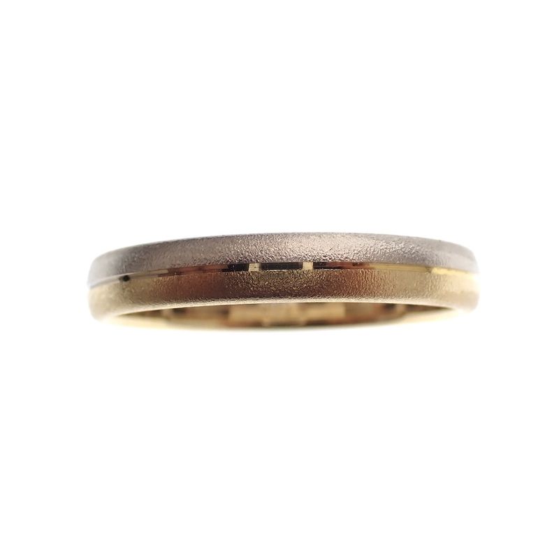 Image 2 of Matted bicolor gold ring