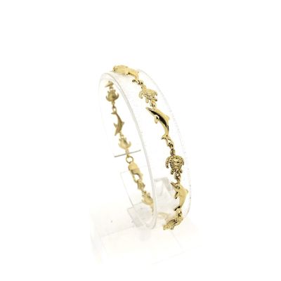 Image 1 of Gold bracelet; Ocean | 18 cm