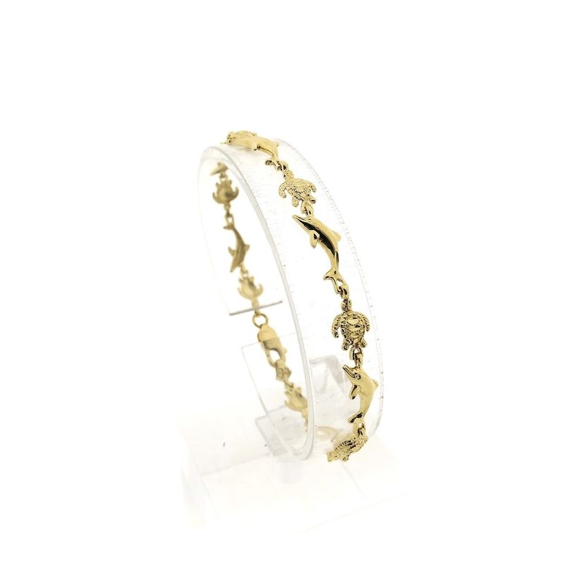 Image 1 of Gold bracelet; Ocean | 18 cm