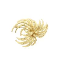 Luxurious gold brooch; Floral design