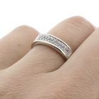 Image 7 of White gold pavé ring with diamonds | 0.11 ct.