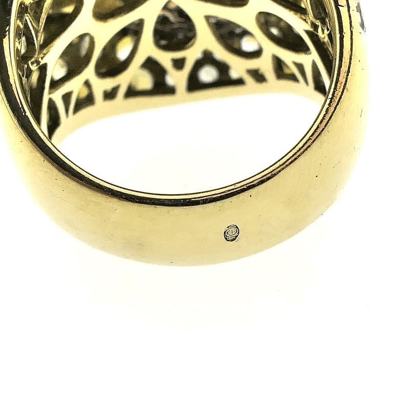 Image 10 of 18-karat gold cocktail ring with citrine and 1.28 ct. diamonds.