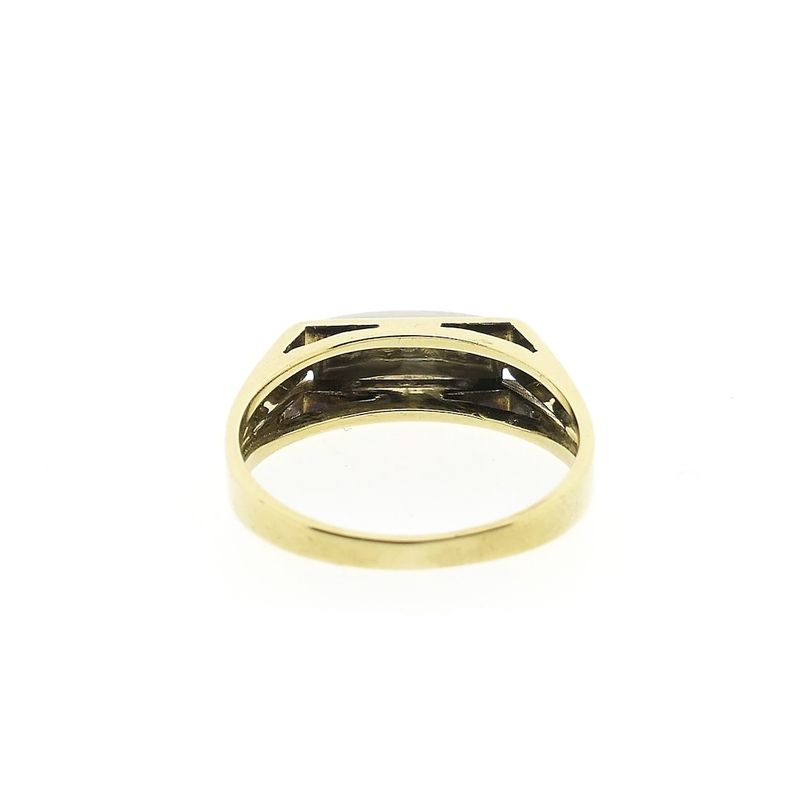 Image 4 of Gold bicolor ring with diamond 0.03 ct.