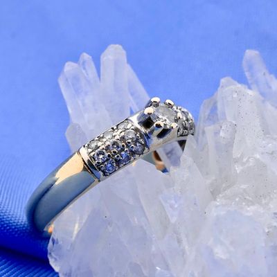 Image 2 of Gold Wedding Ring with Diamonds
