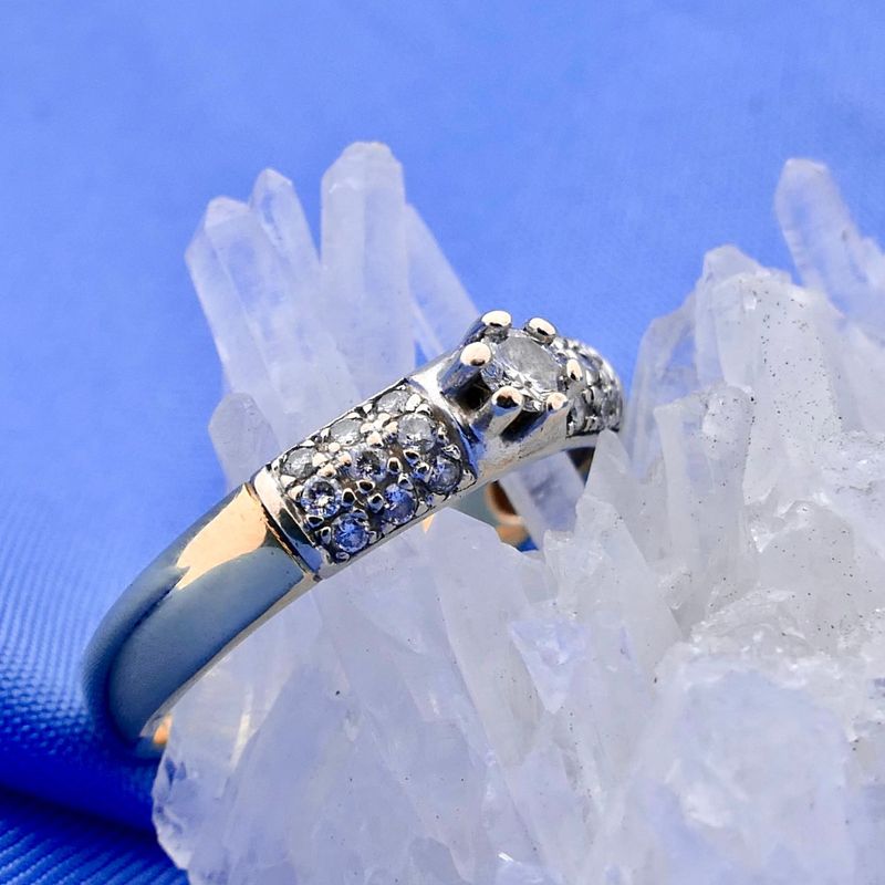 Image 2 of Gold Wedding Ring with Diamonds