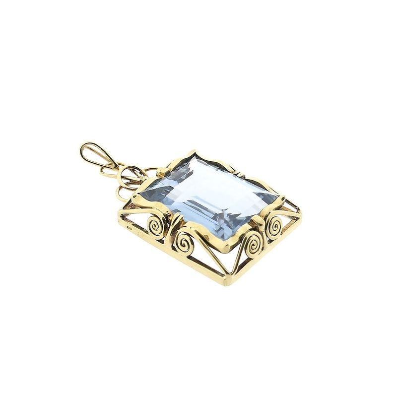 Image 3 of Gold pendant with topaz