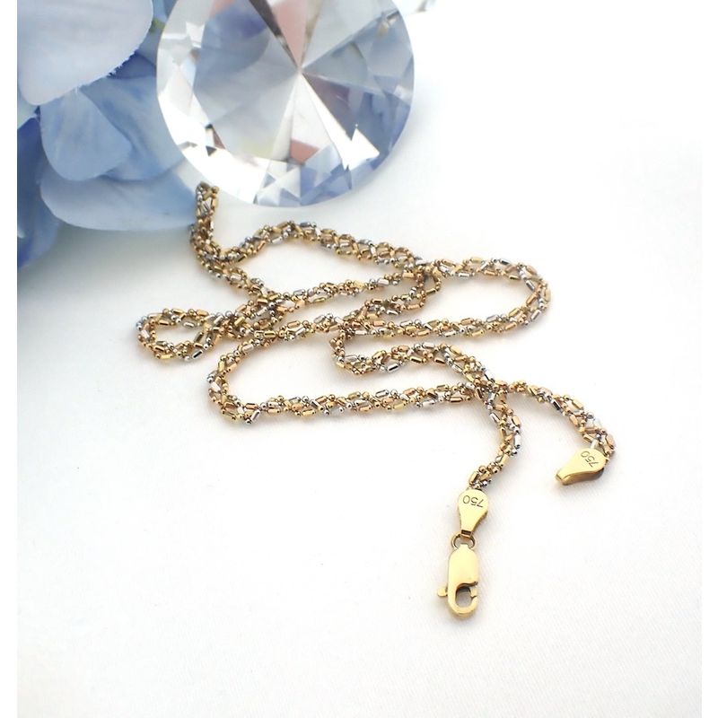 Image 9 of 18K tricolor gold fantasy link chain | 50.5 cm