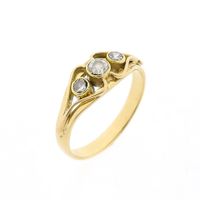 Gold Ring with Zirconia