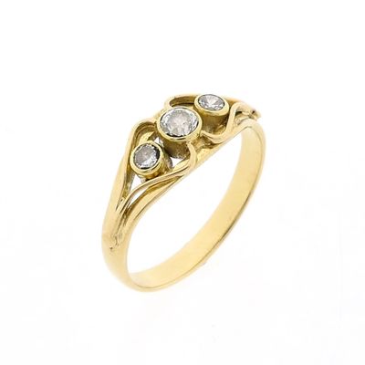 Image 1 of Gold Ring with Zirconia