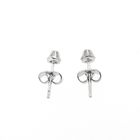 Image 6 of White gold solitaire stud earrings with diamond | 0.05 ct.
