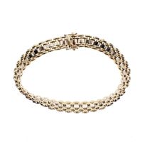Bicolor gold Bismarck link bracelet